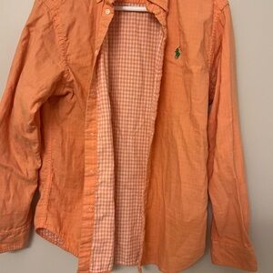 Ralph Lauren Orange Casual Button Down Shirt